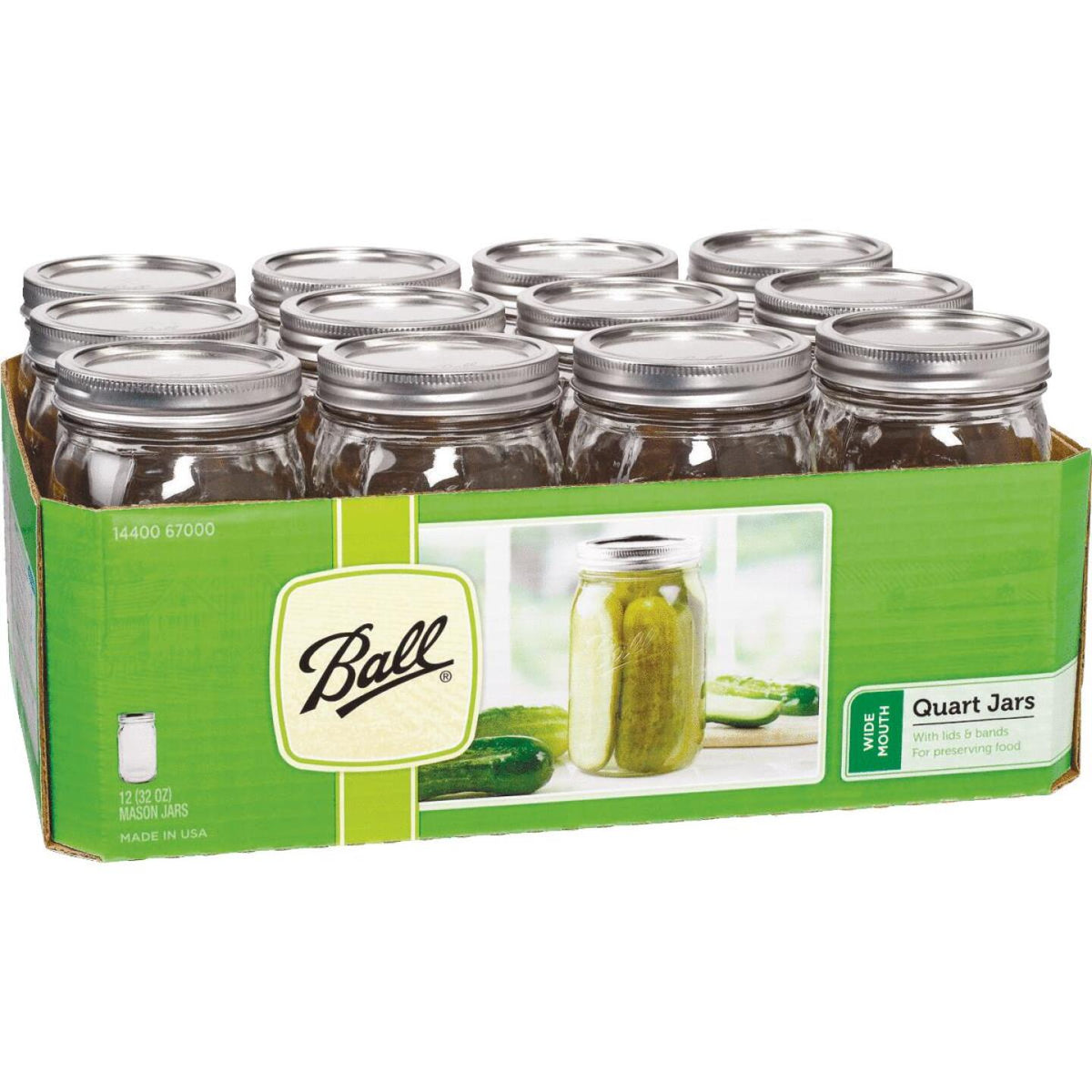 Ball 1 Quart Wide Mouth Mason Canning Jar (12-Count) - Corrales, NM