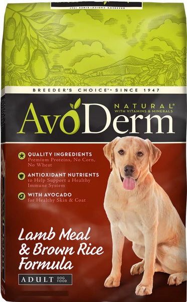 Avoderm Natural Lamb Meal and Brown Rice Formula Adult Dry Dog