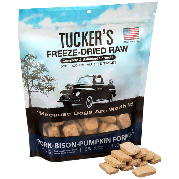 Tucker's Freeze Dried Pork Bison Pumpkin Dog Food