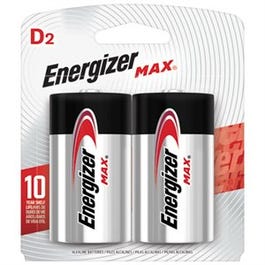 MAX Alkaline Batteries, D, 2-Pk.