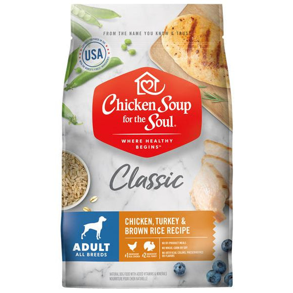 Chicken Soup For The Soul Chicken, Turkey & Brown Rice  Adult Recipe Dry Dog Food