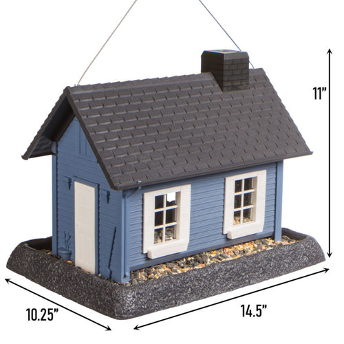 North States Large Blue Cottage Birdfeeder