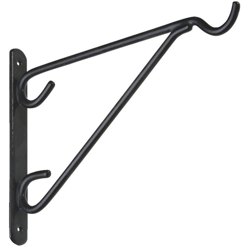 plant hanger bracket indoor National 8 In. Black Vinyl-Coated Steel Plant Hanger Bracket - Corrales, NM