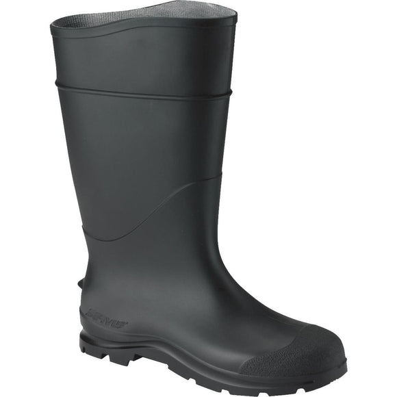 Honeywell Servus Men's Size 8 Black Plain Toe PVC Rubber Boot