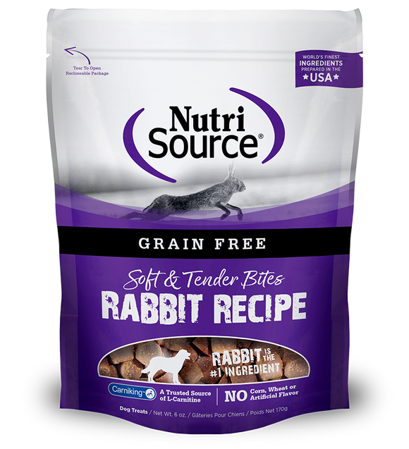 NutriSource® Grain-Free Rabbit Bites Dry Dog Treat