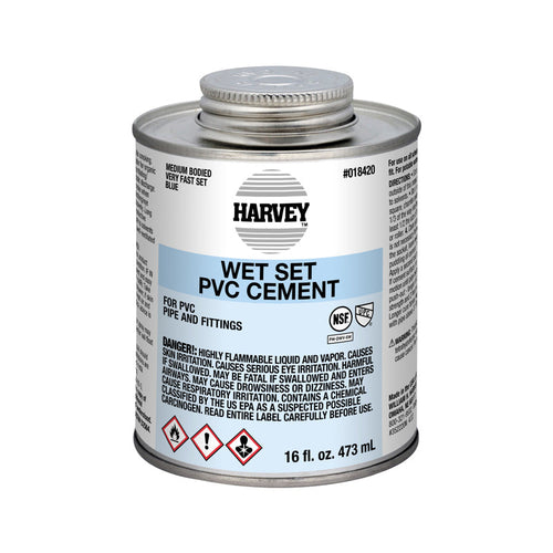 Harvey 16 oz. PVC Medium Body Wet Set Hot Blue Cement
