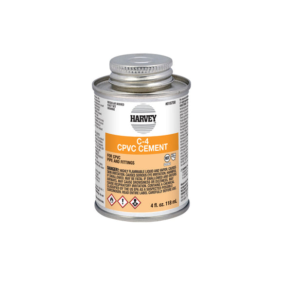 Harvey 4 oz. C-4 CPVC Regular Body Orange Cement