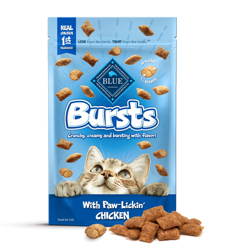BLUE™ Bursts Paw-Lickin’ Chicken Cat Treats